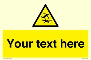 Custom warning thin ice